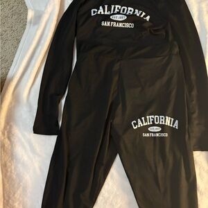 SHEIN Black California San Francisco Set
